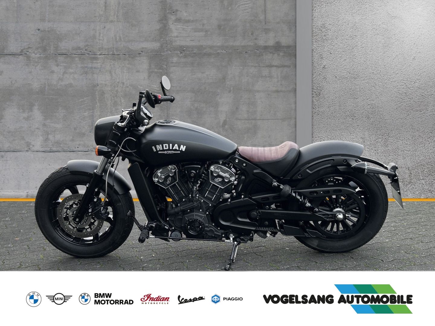 Fahrzeugabbildung Indian Scout Bobber, vorverlegte Fußrasten, ....