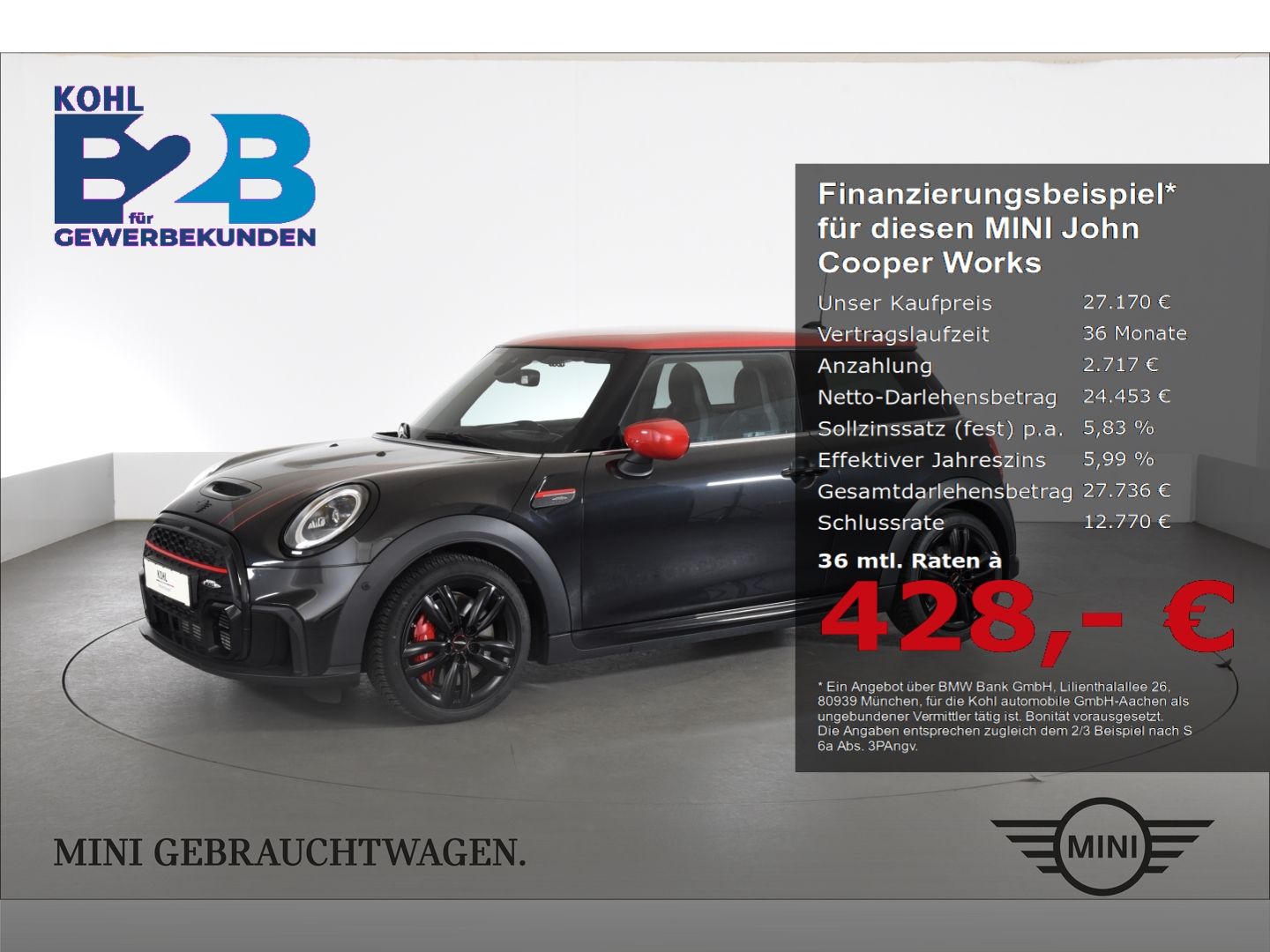 MINI John Cooper Works **** nur an Gewerbekunden ****