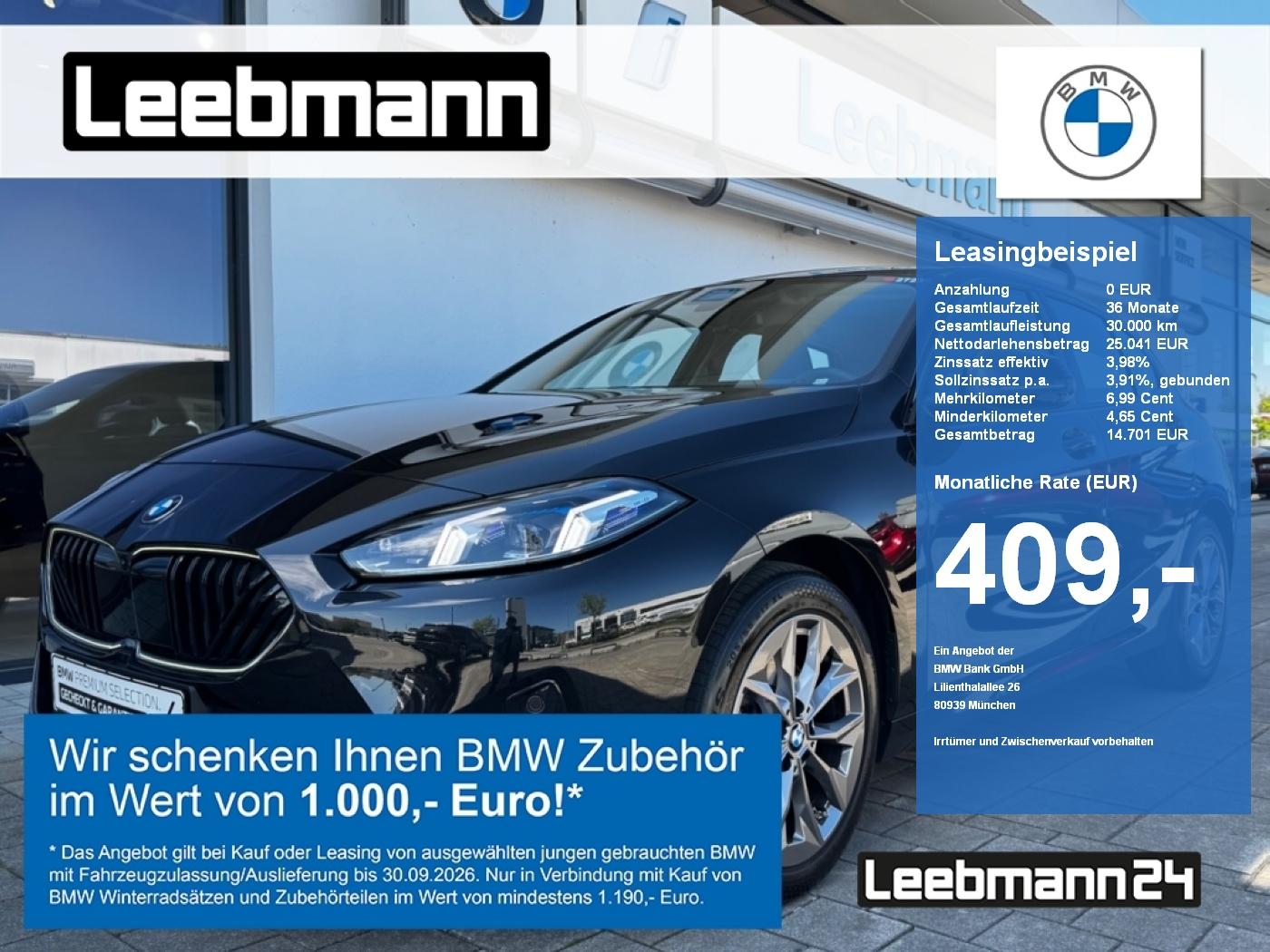 BMW 120d HeadUp/IconicGlow/ACC Finanzierung ab 0,99%