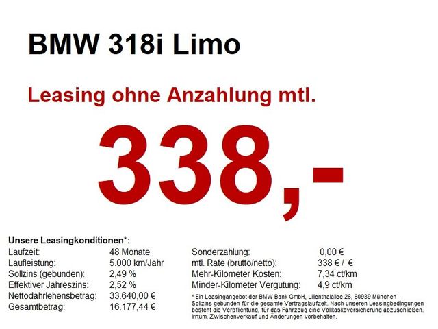 BMW 318i Limo *WENIG KM*NAVI.PARKASSIST*