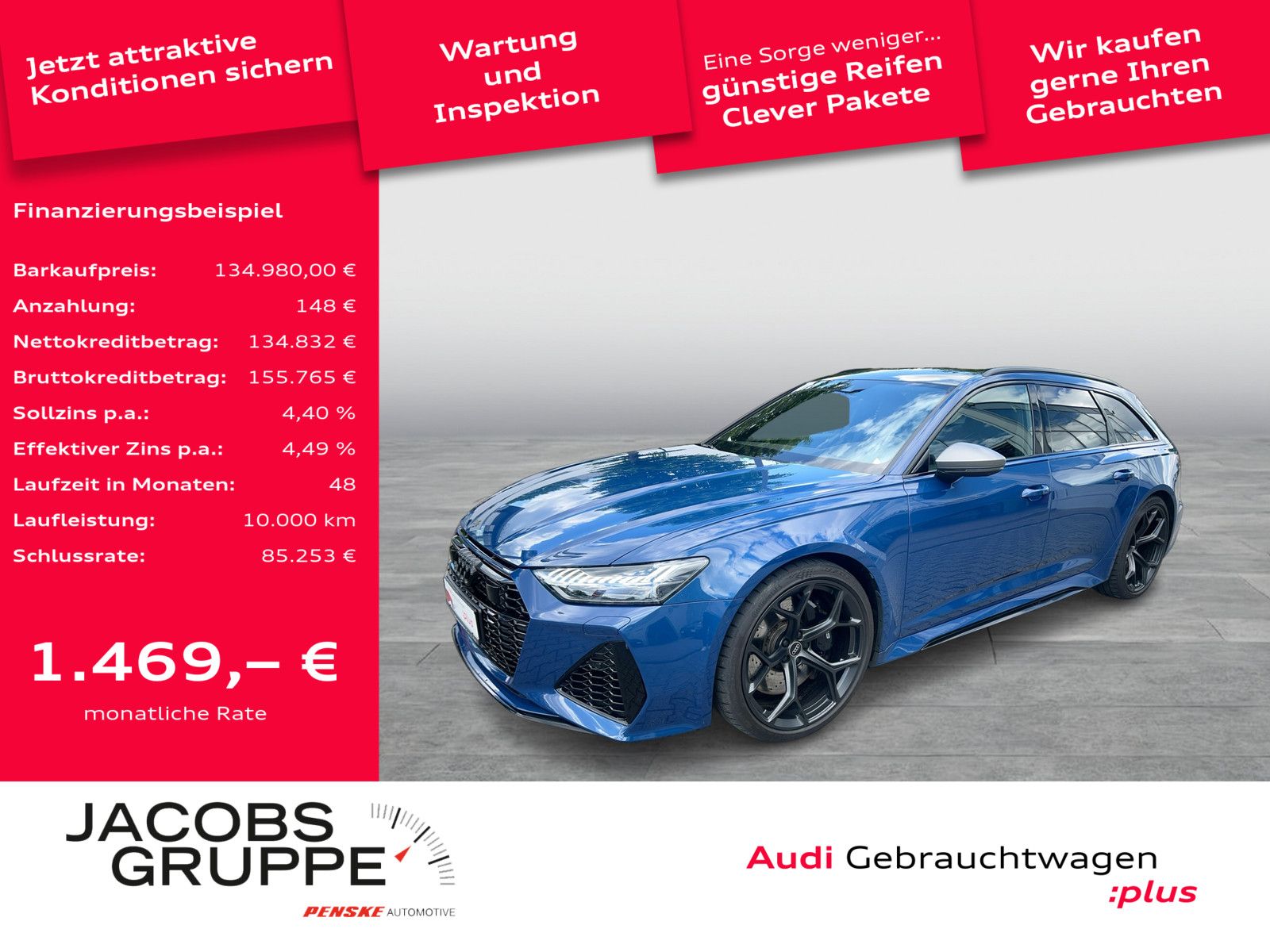 AUDI RS6 performance Schalensitze/B+O Advanced/RS-AGA