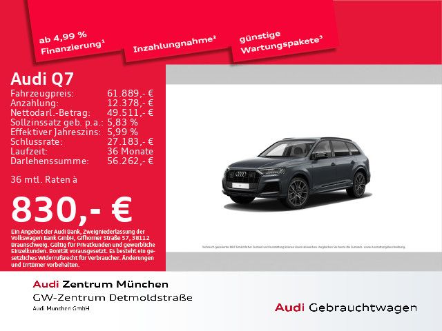 Audi Q7 50 TDI qu. tiptr. S line 7-Sitze/AHK/StdHzg/L