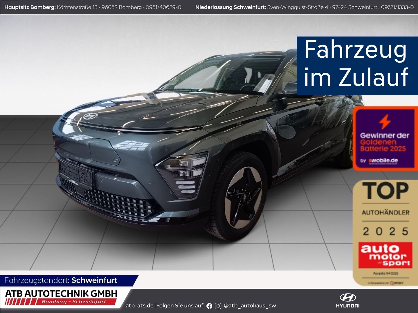 Fahrzeugabbildung Hyundai KONA Elektro 65kWh Trend 99,4% SOH Navi El. Heck