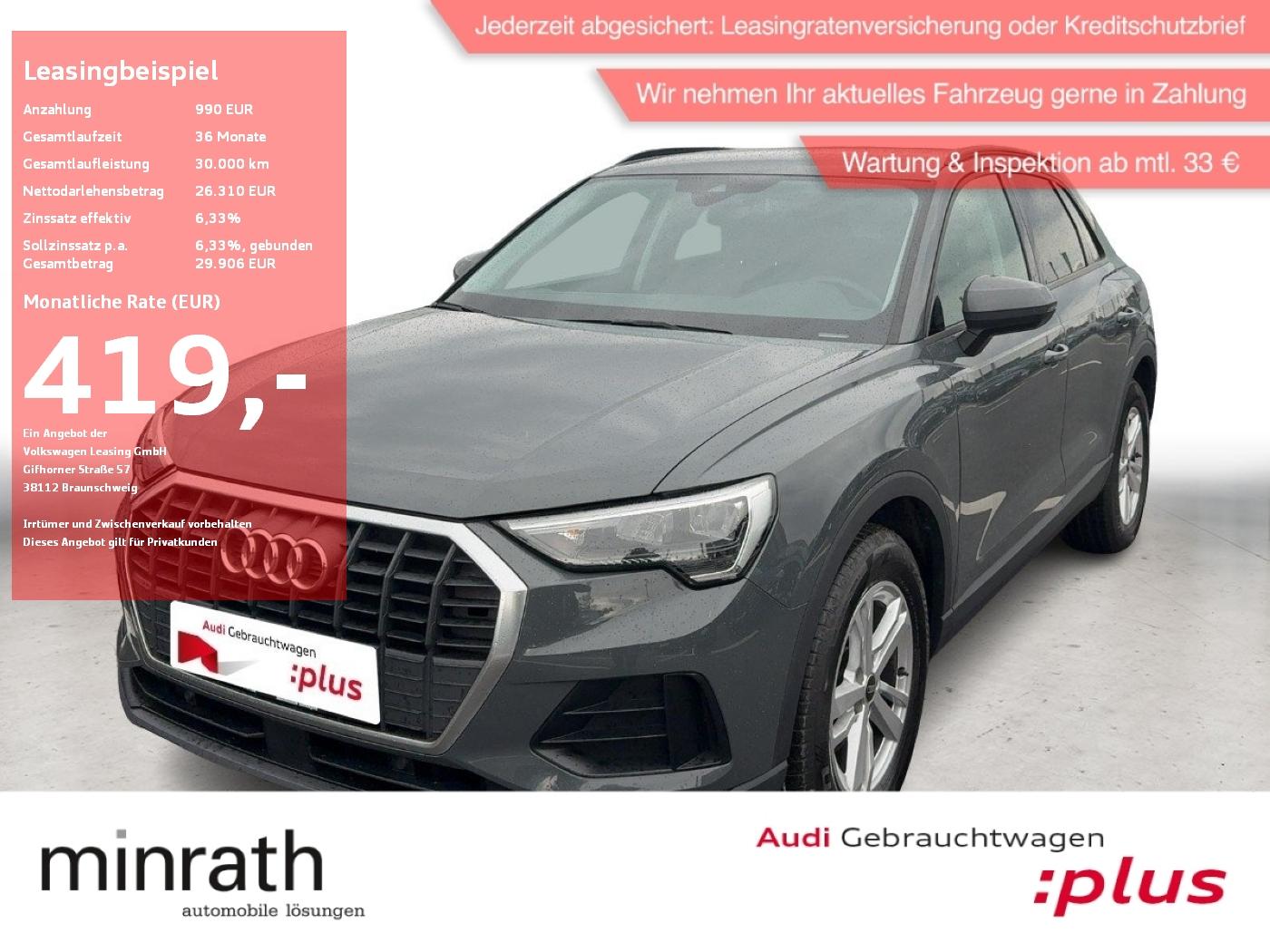 Audi Q3 35 TDI S tronic APP+DAB+VIRT+LED+NAVI+PDC