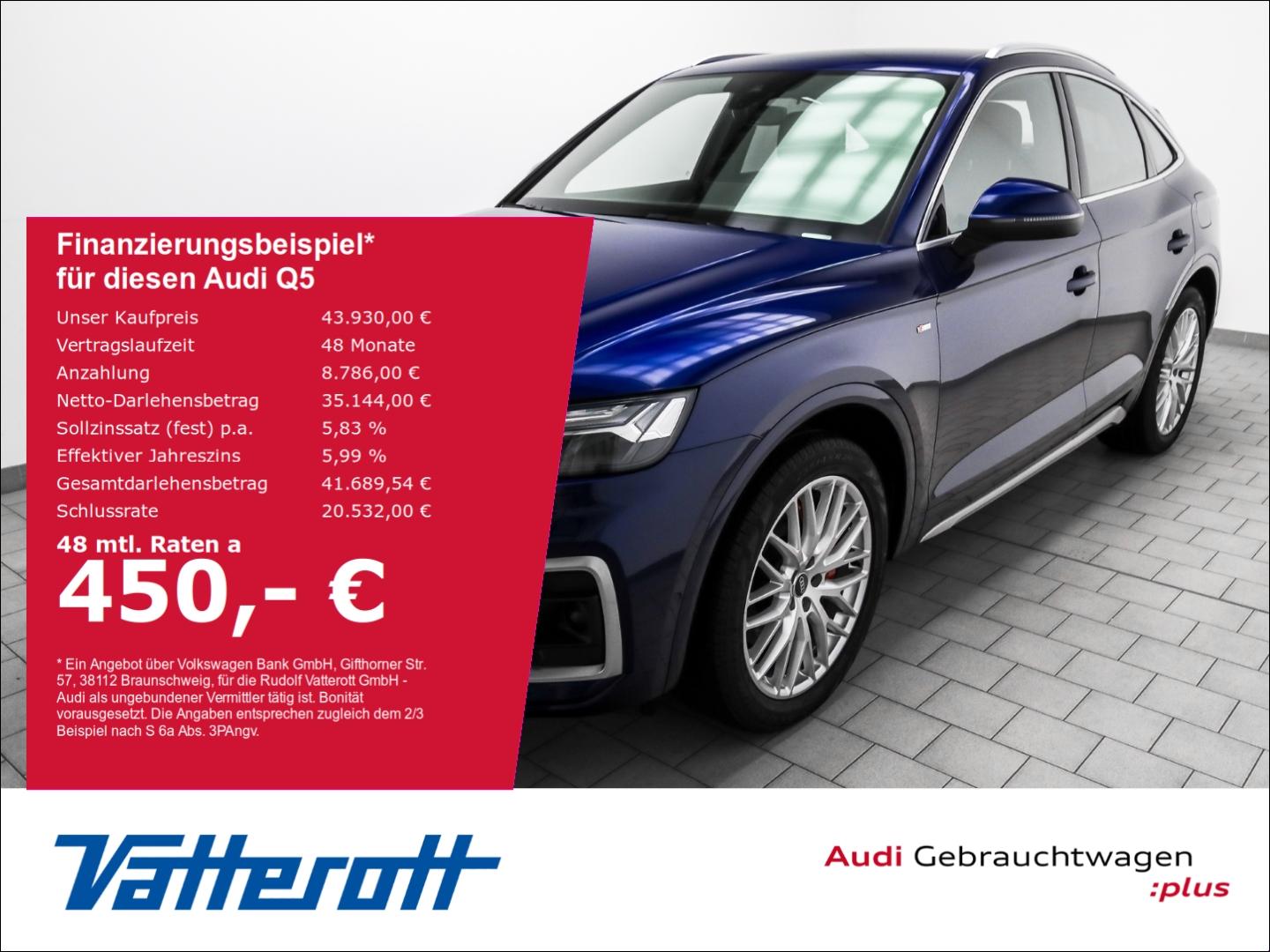 Audi Q5 Sportback 55 TFSIe S line AHK B&O HuD
