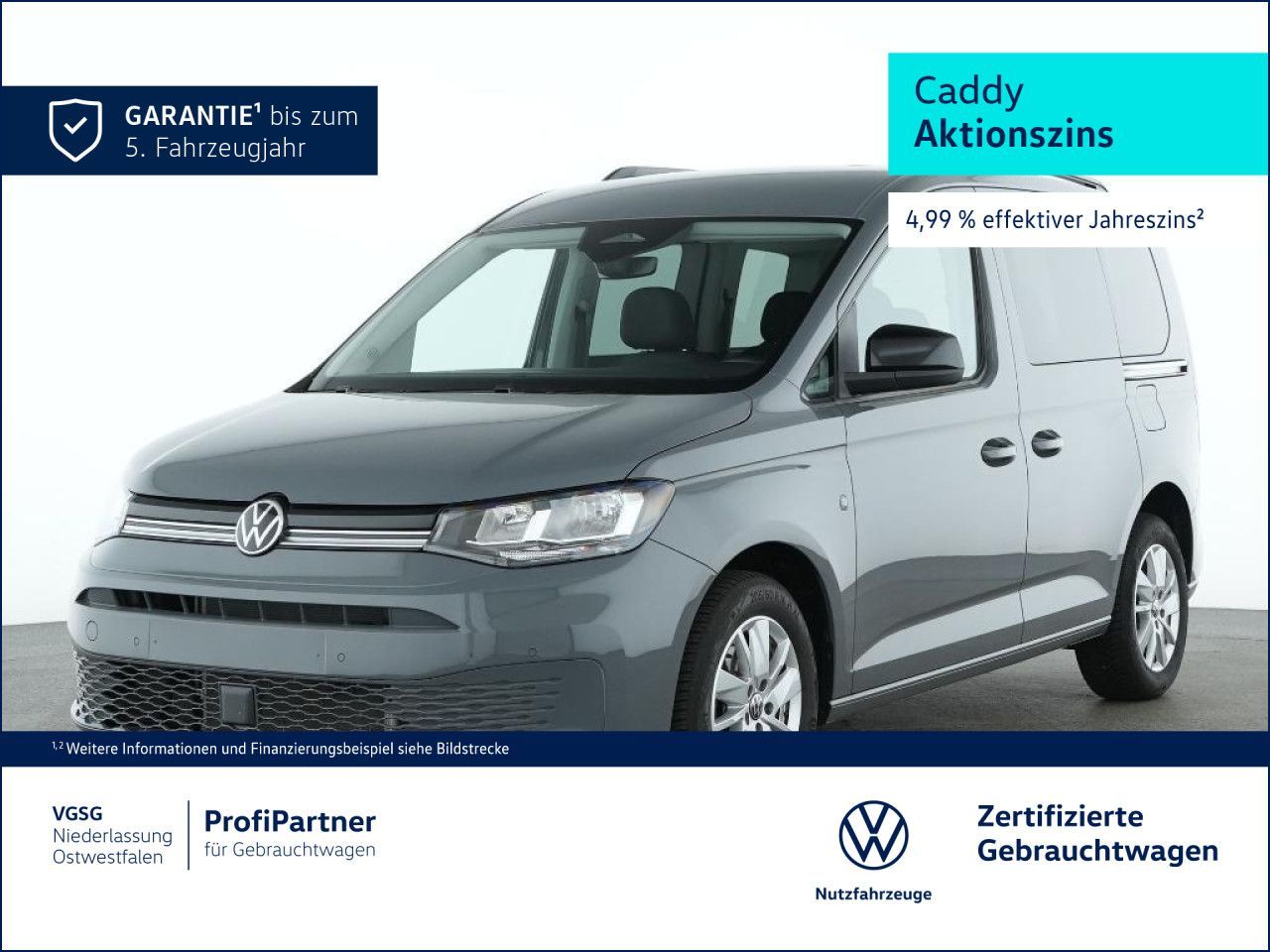 Volkswagen Caddy Life Lane-Assist App-Connect Kamera Navi