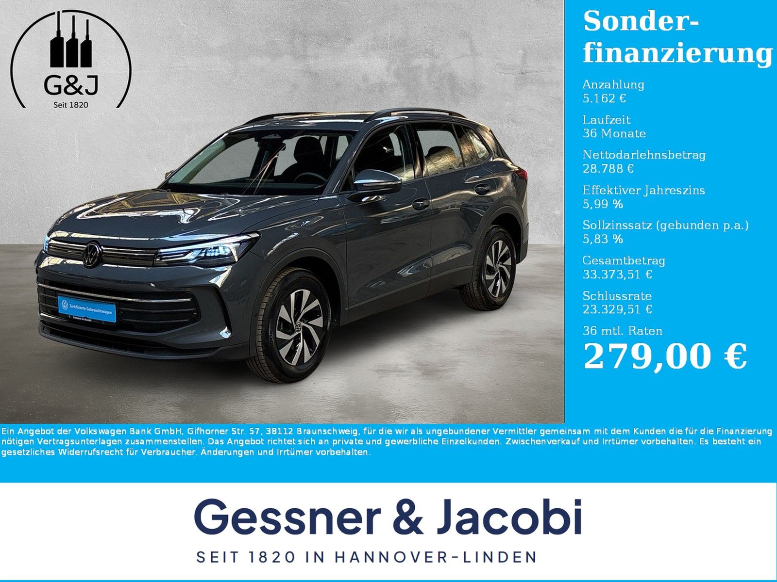 Fahrzeugabbildung Volkswagen Tiguan Life 2.0 TDI 4Motion DSG AHK Standheizung