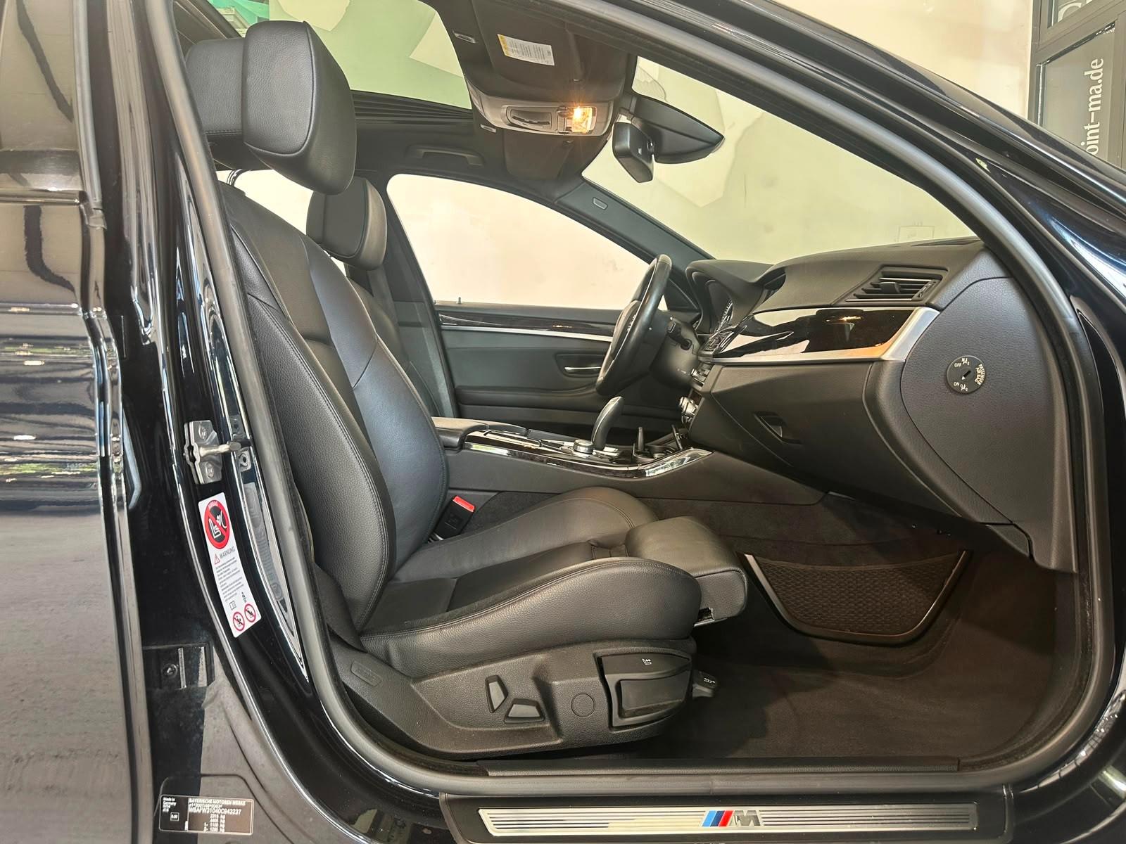 BMW 525d F10 3.0 204ch BVA PACK M - TOIT OUVRANT - AFFICHAGE TÊTE HAUTE - CUIR - ATTELAGE PIVOTANT - CAMÉRA DE RECUL