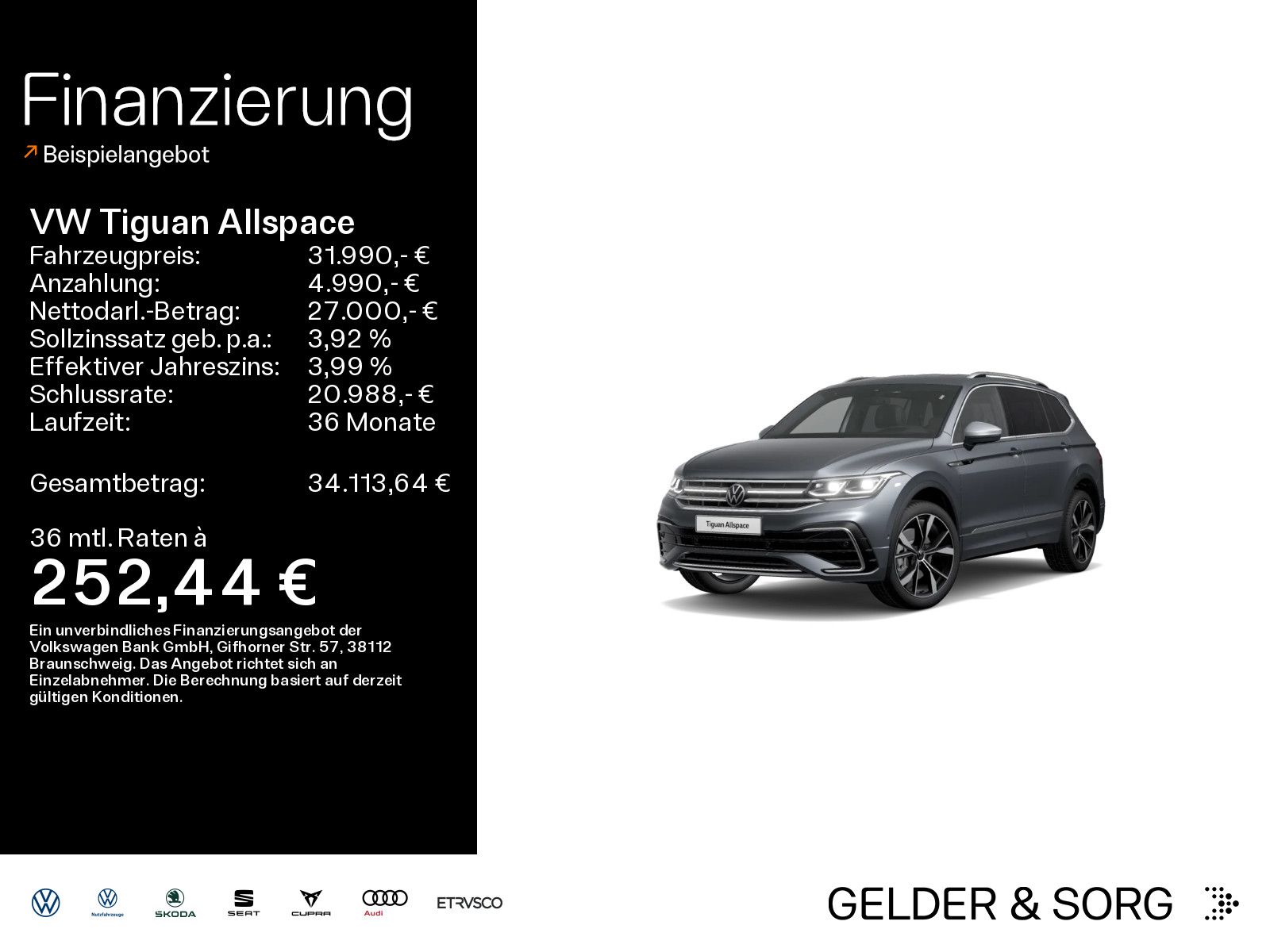 Volkswagen Tiguan Allspace 2.0 TDI R-Line 4M 20Z*Stand*AHK*
