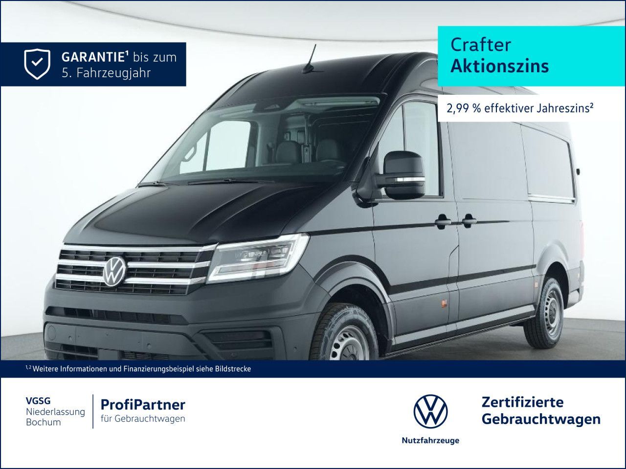 Volkswagen Crafter Kasten Mittel AHK Navi Kamera Klima LED
