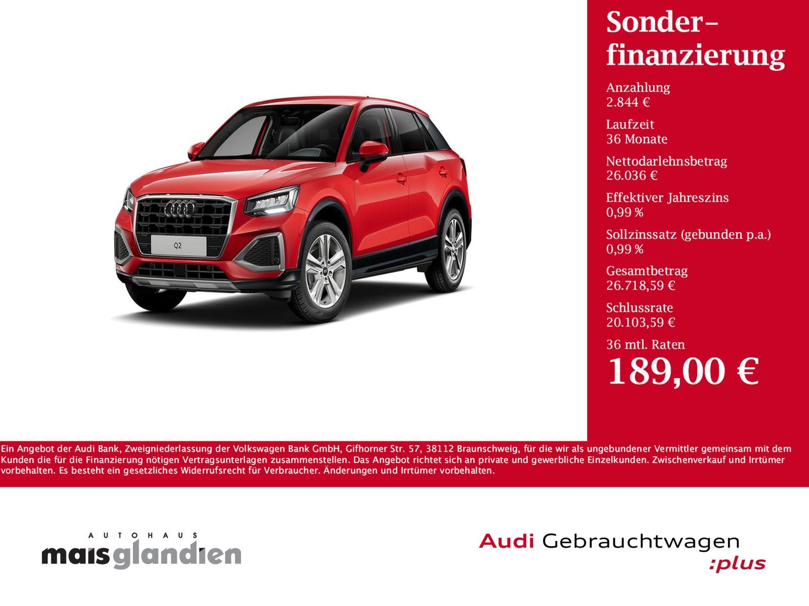 Audi Q2 35 TFSI adv. S tronic AHK Kamera App eHeck