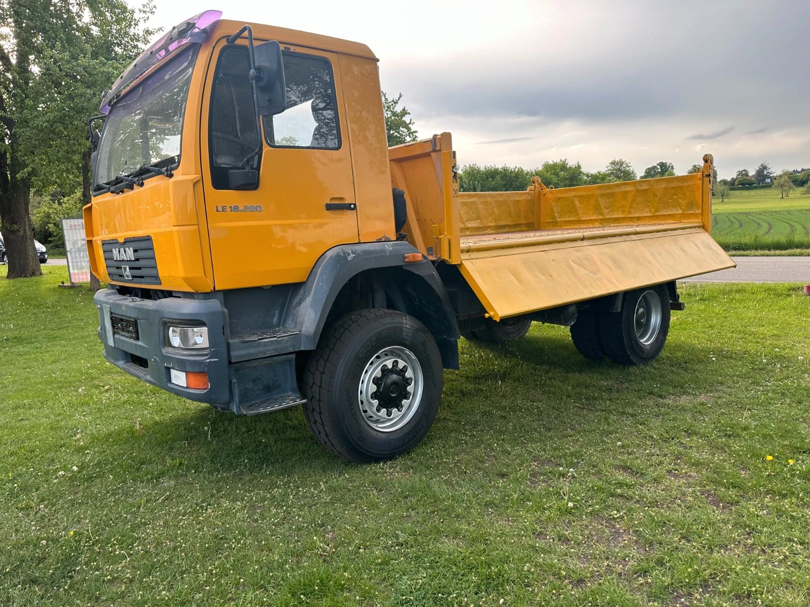 MAN LE 18.280 AK, AllradKipper mit Meiller Bordmatic