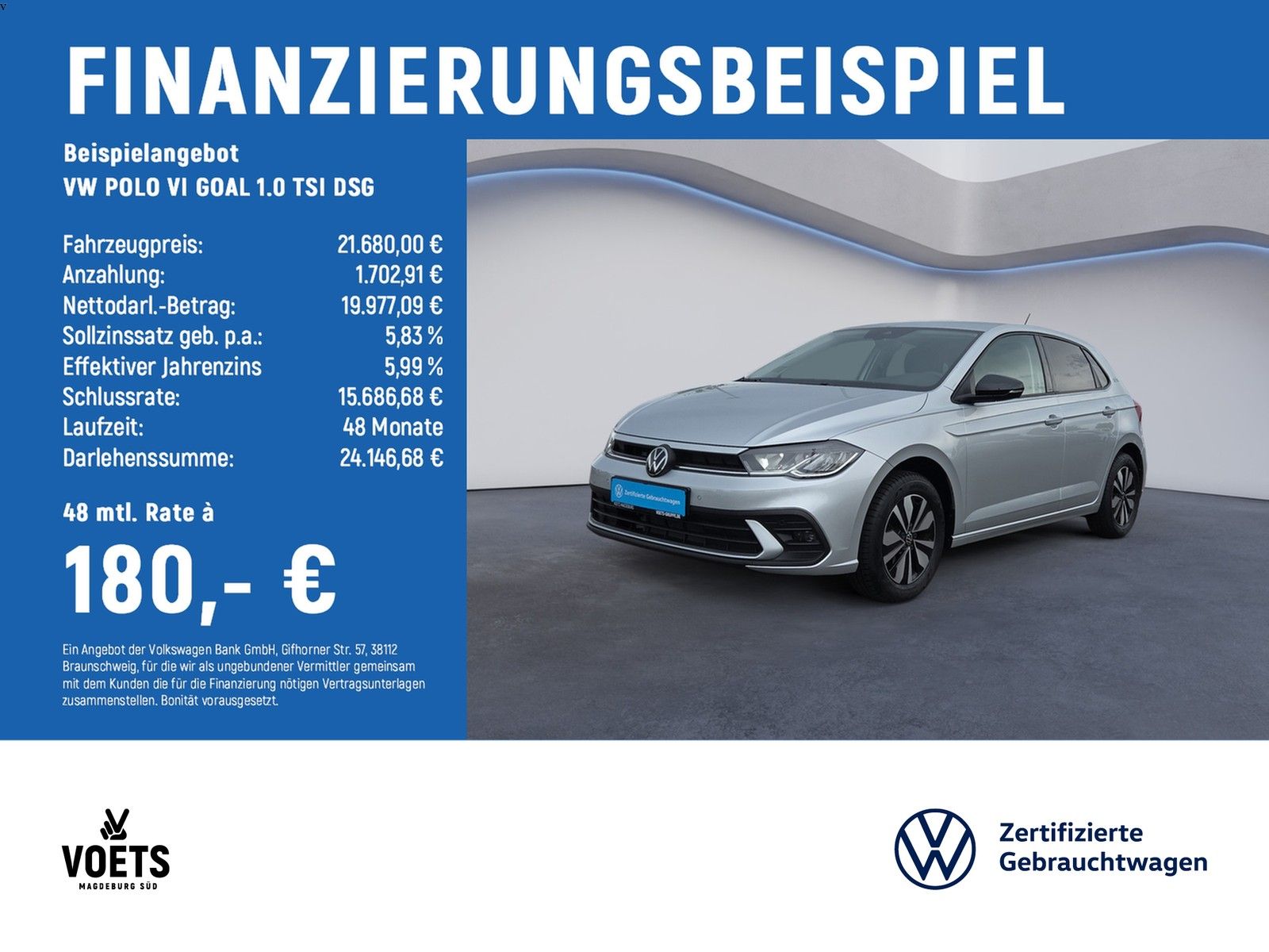 Volkswagen POLO VI GOAL 1.0 TSI DSG LED+NAVI+ACC+KAMERA+APP