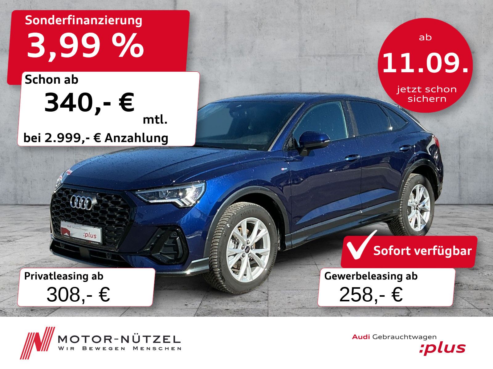 Audi Q3 Sportback 35 TDI S-TR S-LINE LED+NAVI+RFK+ACC