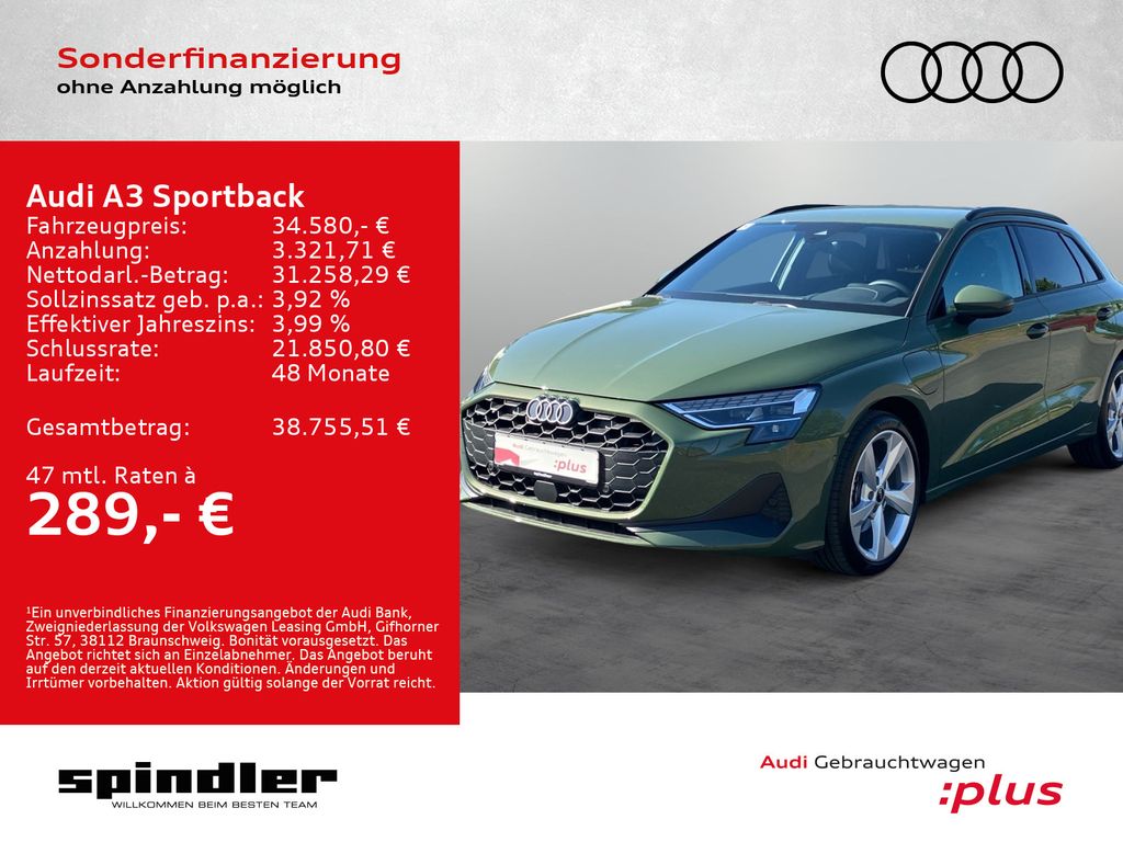 A3 Sportback 40 TFSIe S-tronic / Standklima, LED