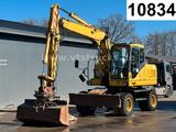 Komatsu PW160 Mobilbagger inkl Schwenklöffel,Tieflöffel - Komatsu Mobilbagger Pw