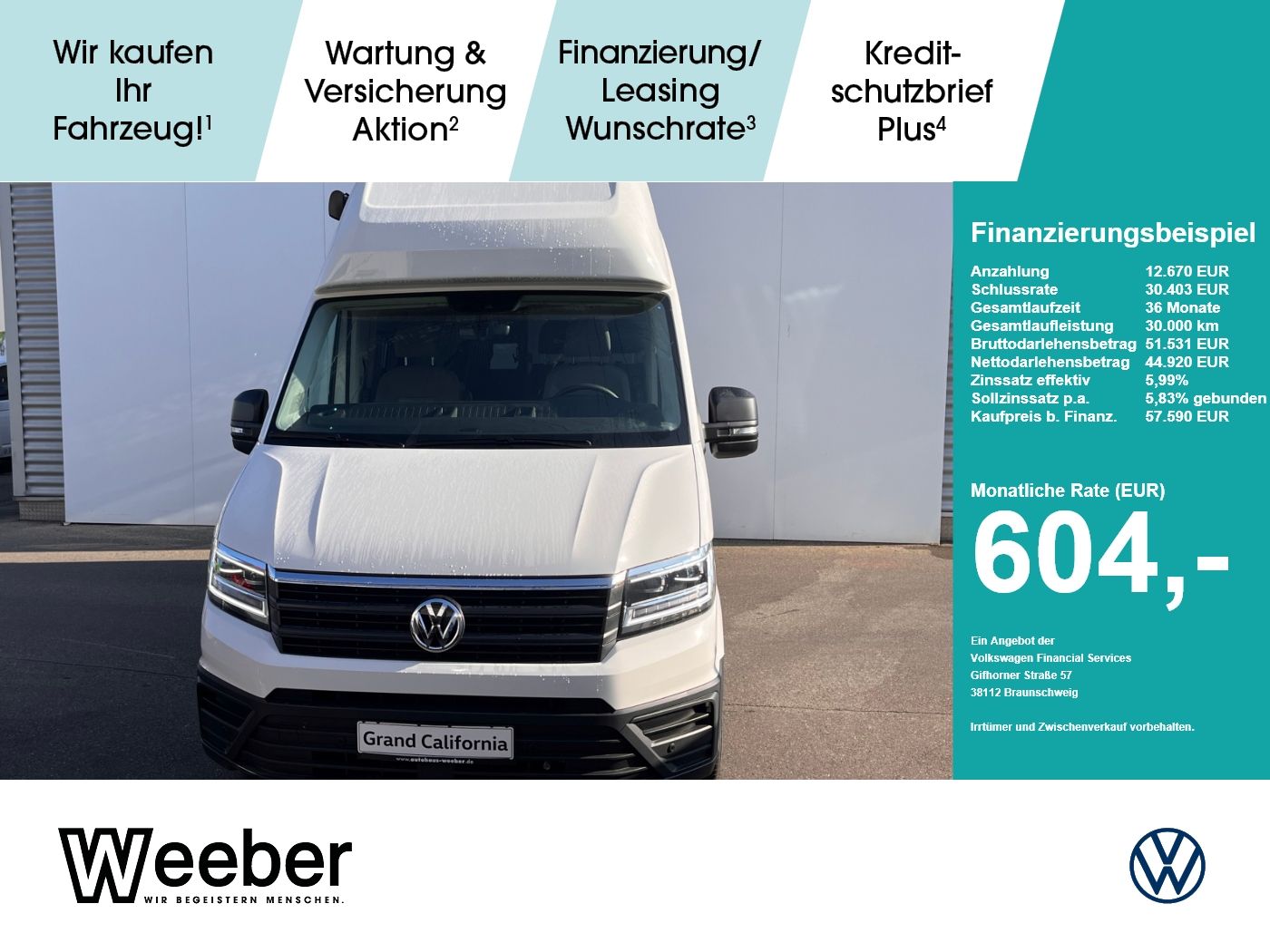 Volkswagen Grand California 600 HOCHBETT LED STANDH LED