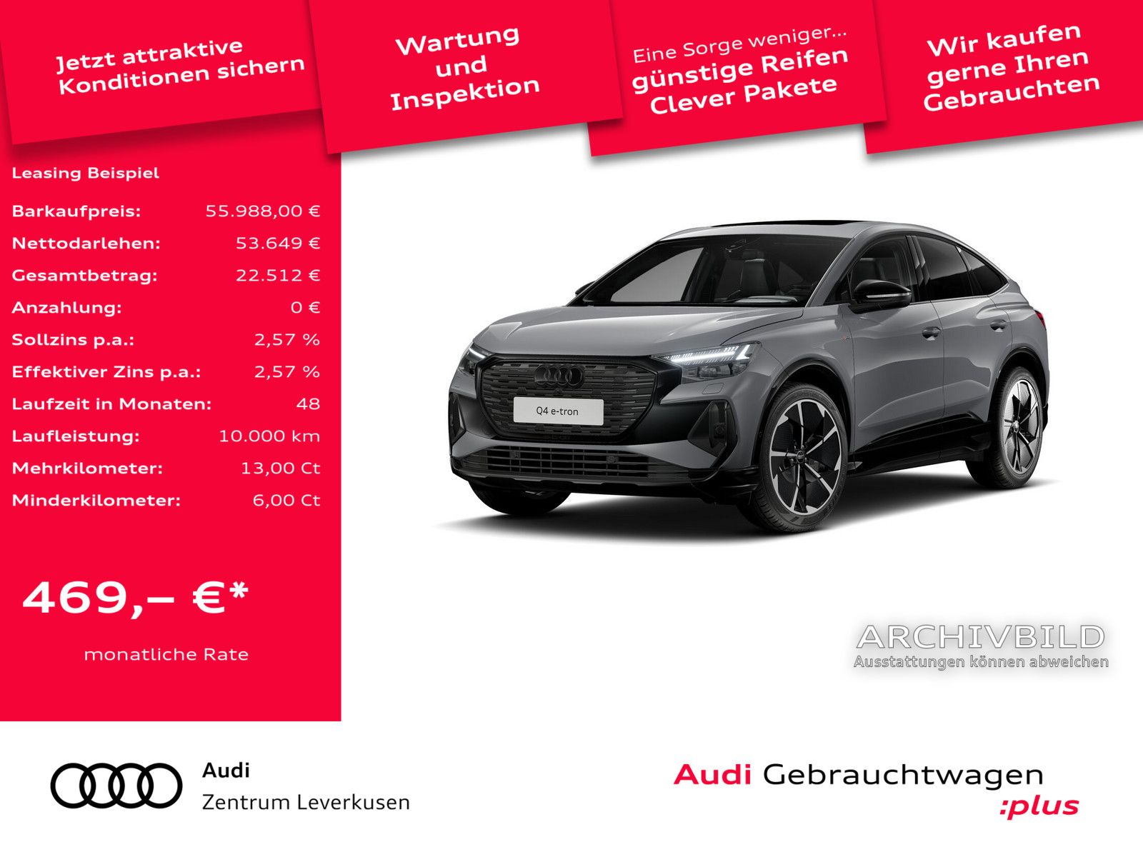 Audi Q4 Sportback quattro S line 77KWH PANO SONOS AHK