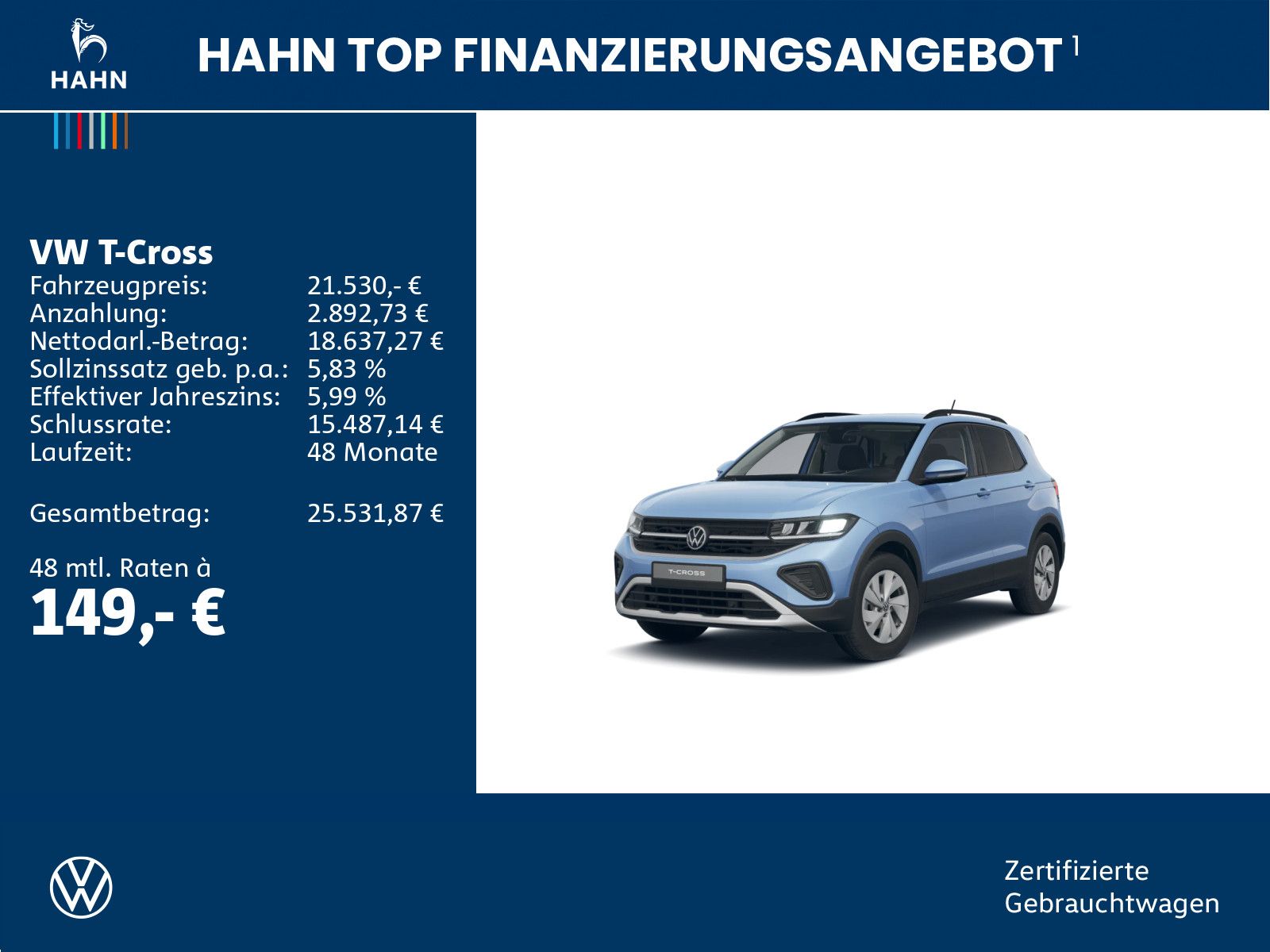 Volkswagen T-Cross 1.0TSI Life LED Navi CAM ACC Sitzhzg APP foto 2