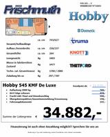 Hobby 545 KMF Excellent Edition, Alu Schwarz - Hobby Excellent 545 kmf