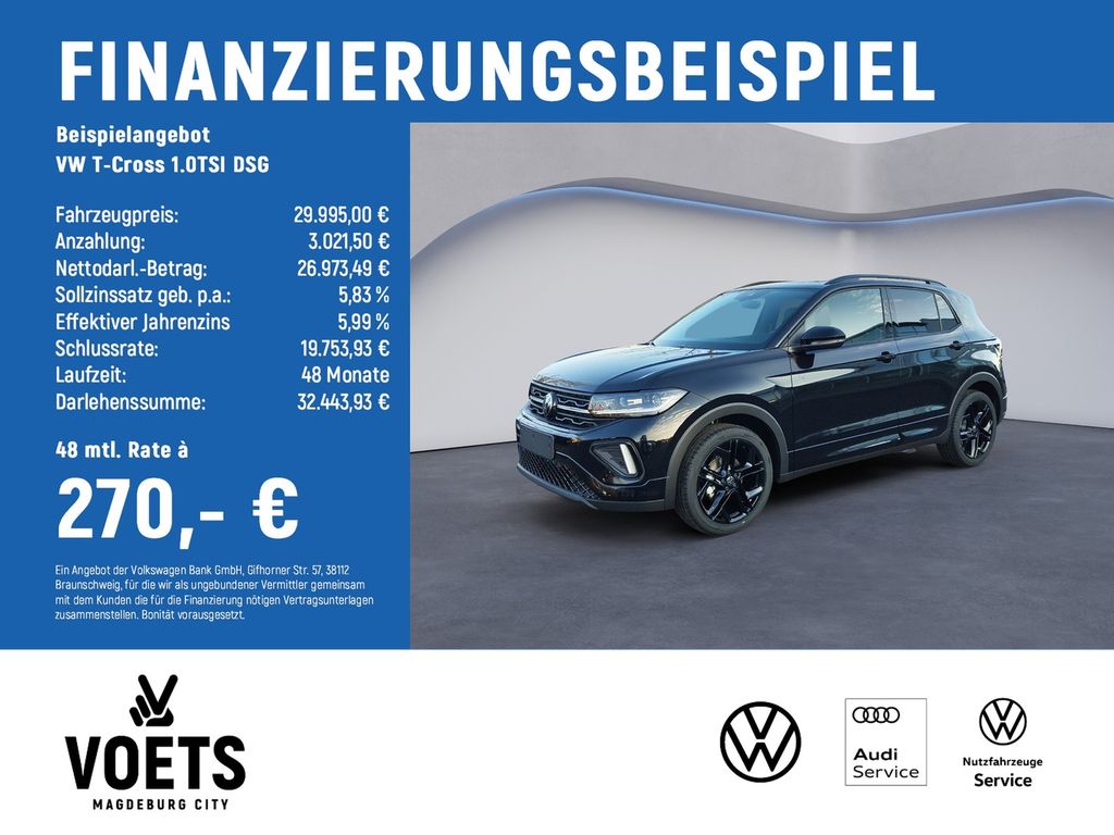 T-Cross 1.0TSI DSG R-Line LED+BLACK STYLE+RFK+