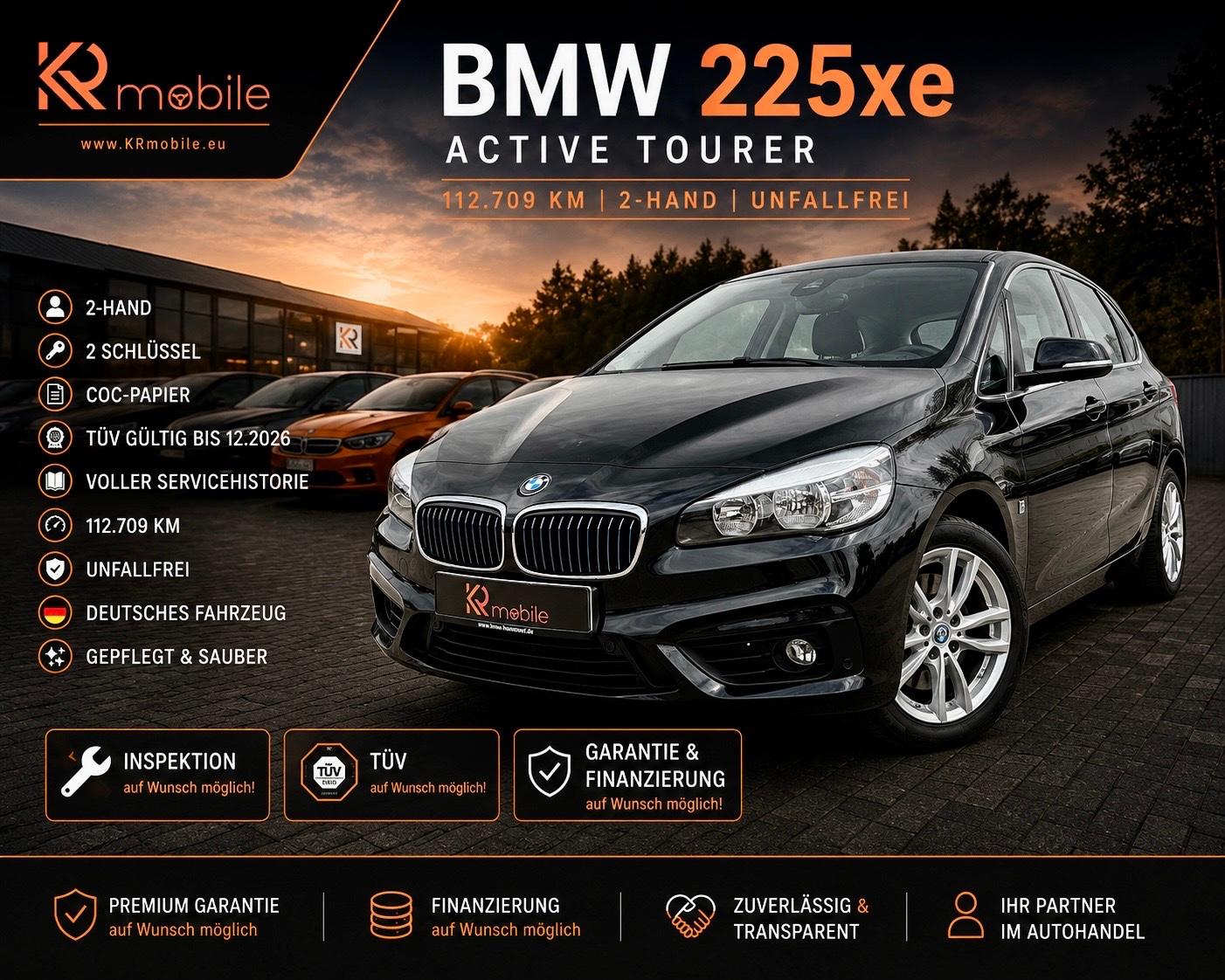 BMW 225 XE Active Tourer/112Tkm/2-Hand/Garantie!