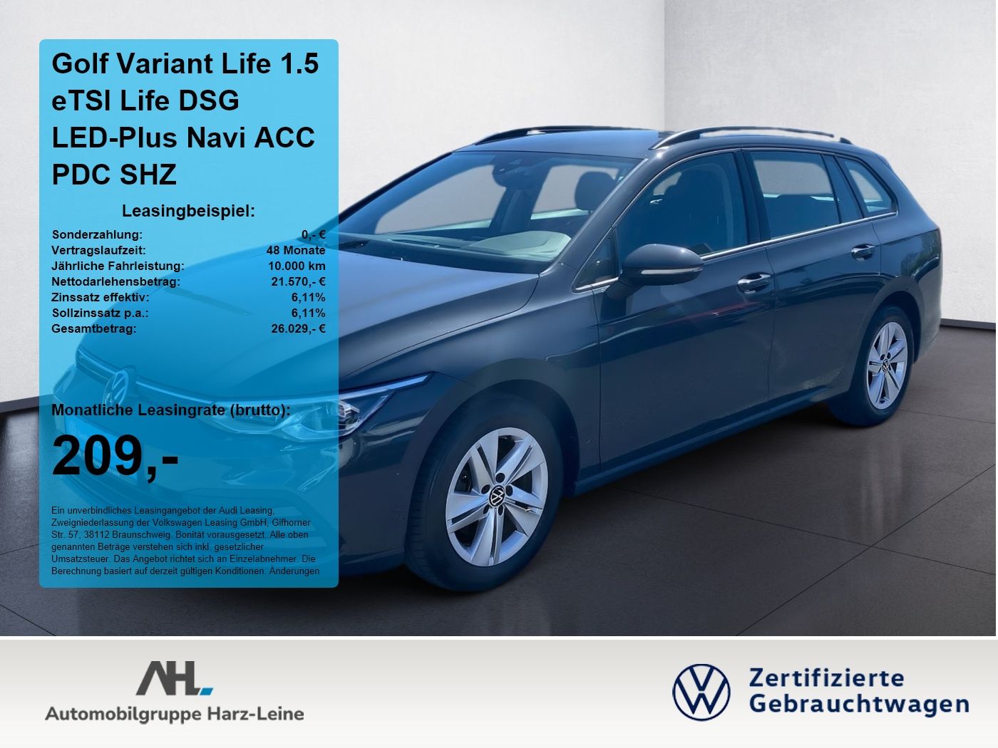 Volkswagen Golf Variant Life 1.5 eTSI Life DSG LED-Plus Nav