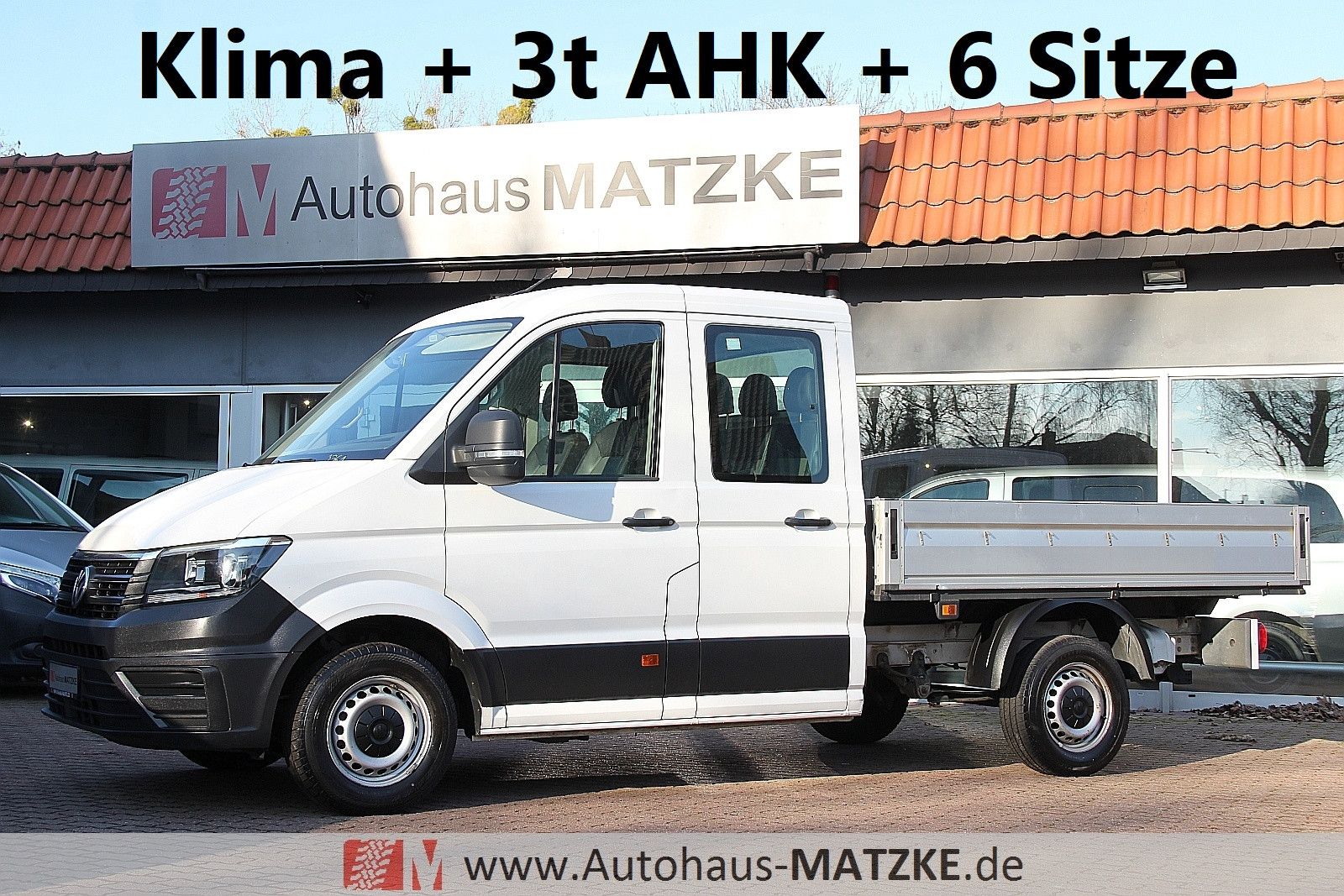 VW Crafter35 2.0TDI Doka Pritsche AHK Klima Tempom.