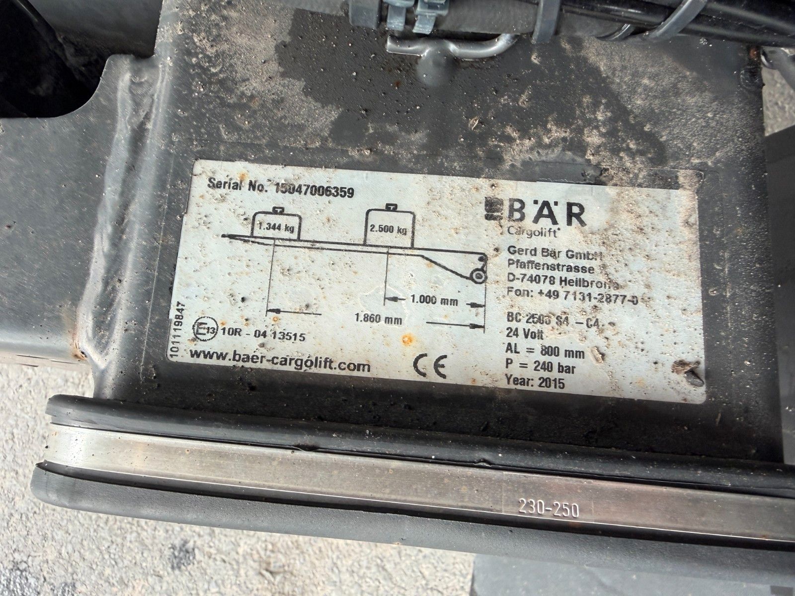 Fahrzeugabbildung Andere Ewers PRASQ18 Schwenkwand SAF LBW BÄR 2.500kg