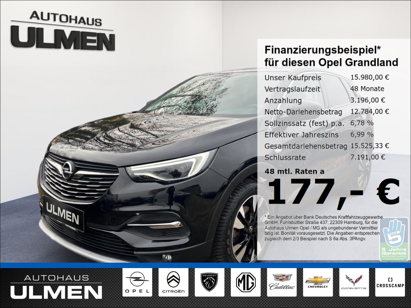 Opel Grandland Navi Voll-LED Totwinkel Alu+Allwetter 