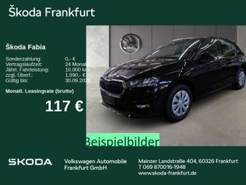Skoda Leasingangebot: Skoda Fabia Essence 1,0 MPI 59 kW 5-Gang-Schaltgetrieb