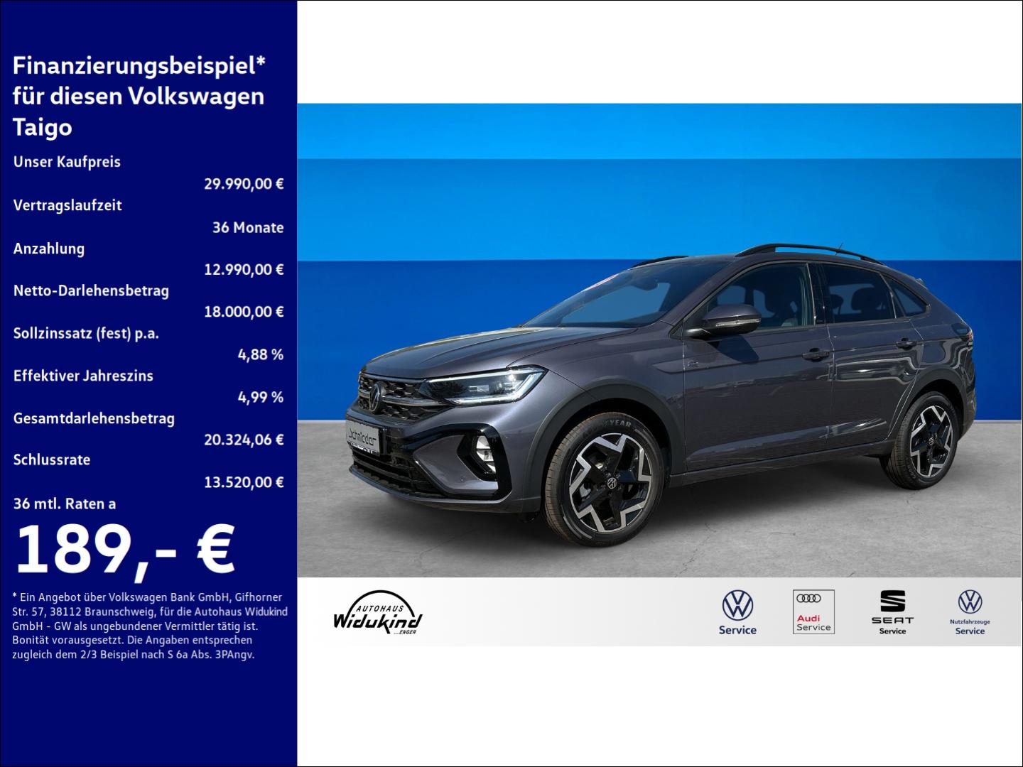 Volkswagen Taigo R-Line 1,5l TSI REAR VIEW IQ.DRIVE NAVI
