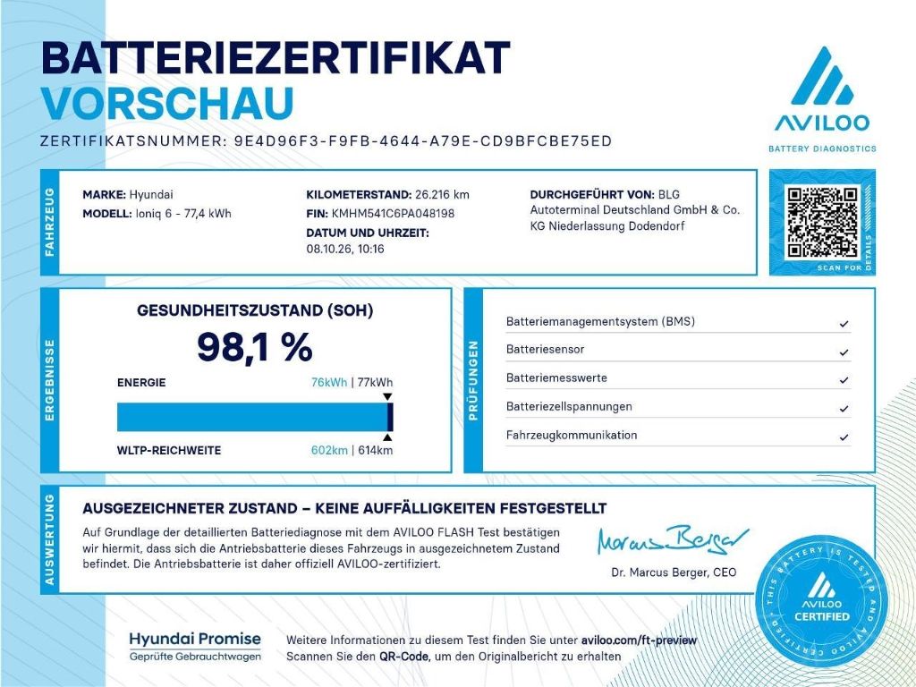Hyundai IONIQ 6 77,4kWh 4WD UNIQ Digi-Spiegel 20LM Schie imagem 2
