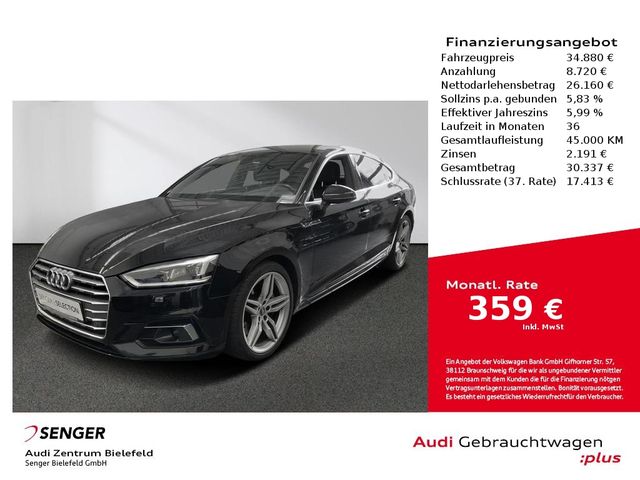 Audi A5 Sportback Sport 45 TDI quattro S Line Memory