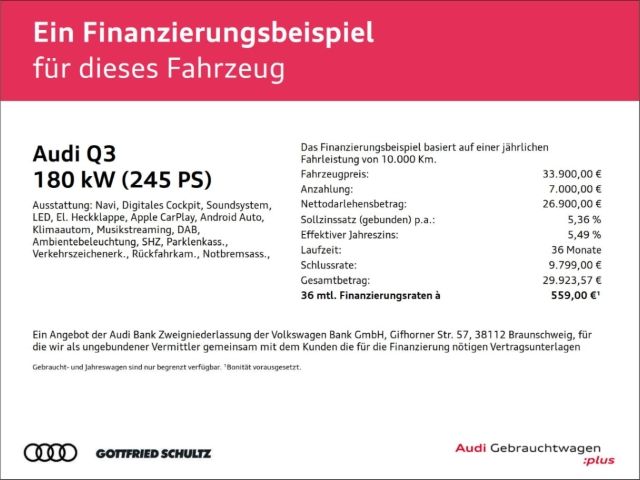 Audi Q3 45 TFSI e S-LINE TEILLEDER RFK MMI LED 19 ZOL foto 2