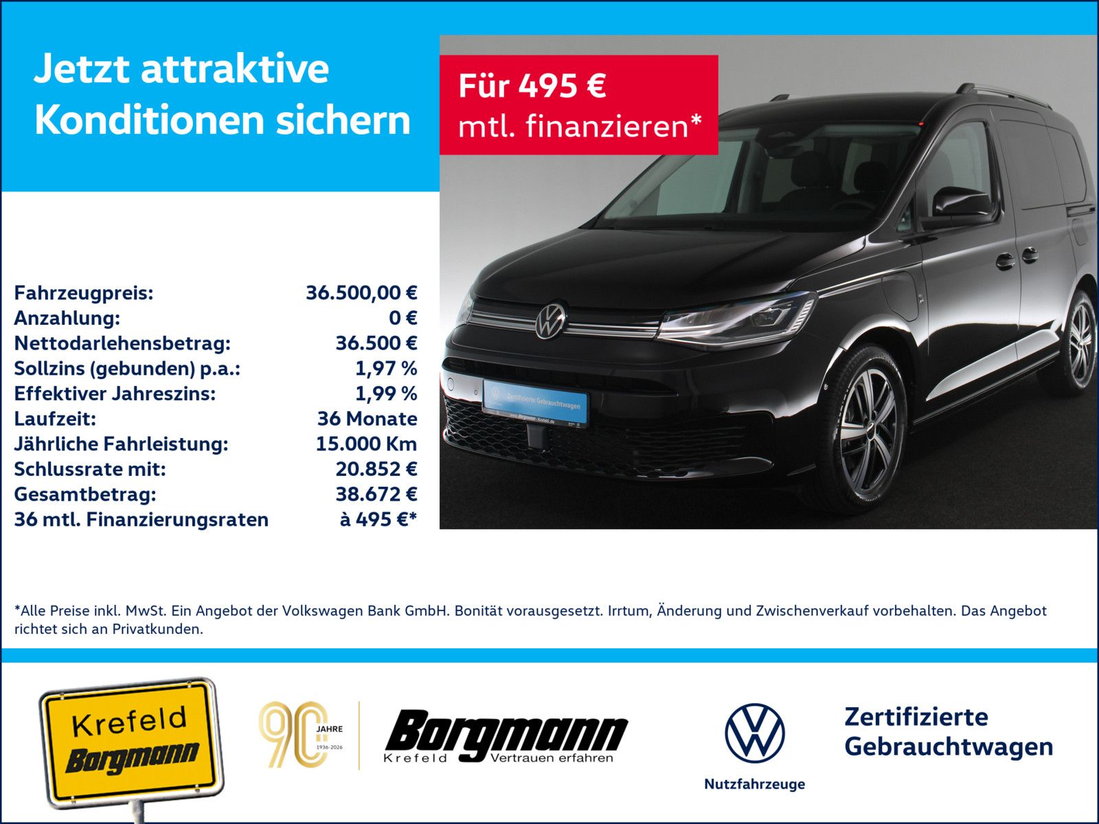 Volkswagen Caddy 1.5 TSI eHybrid Goal LED ACC SHZ PDC KLIMA