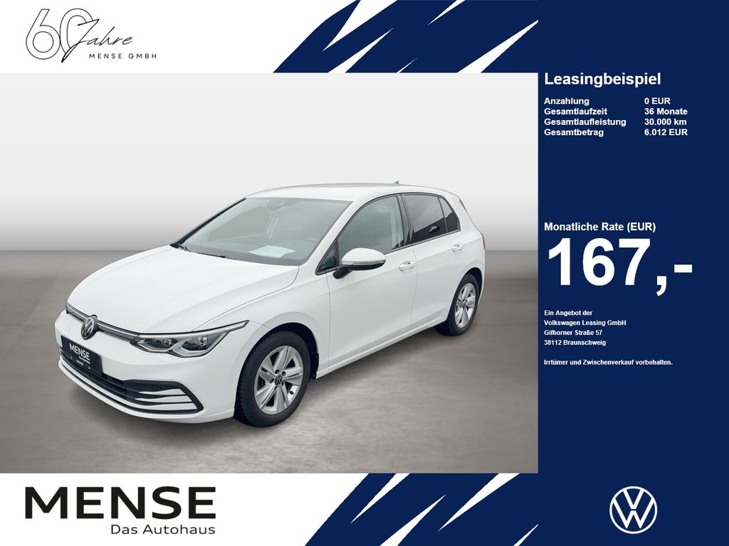 Volkswagen Golf VIII 1.5 TSI Life CarPlay h/k AHK Standhzg