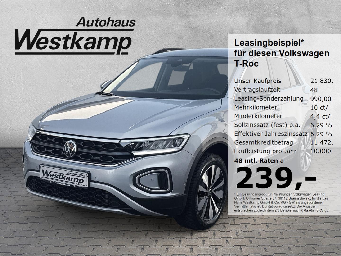 Volkswagen T-Roc Move 1.5 TSI DSG AHK Led Ganzj.Reifen