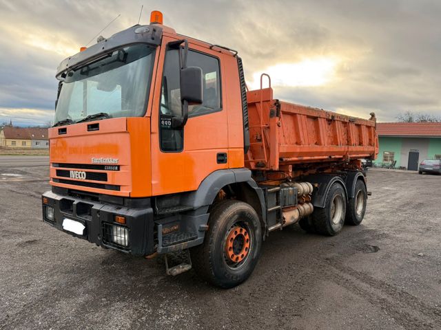 Iveco TRAKKER 6x4 440 E3 DREISEITEN KIPPER BORDMATIK