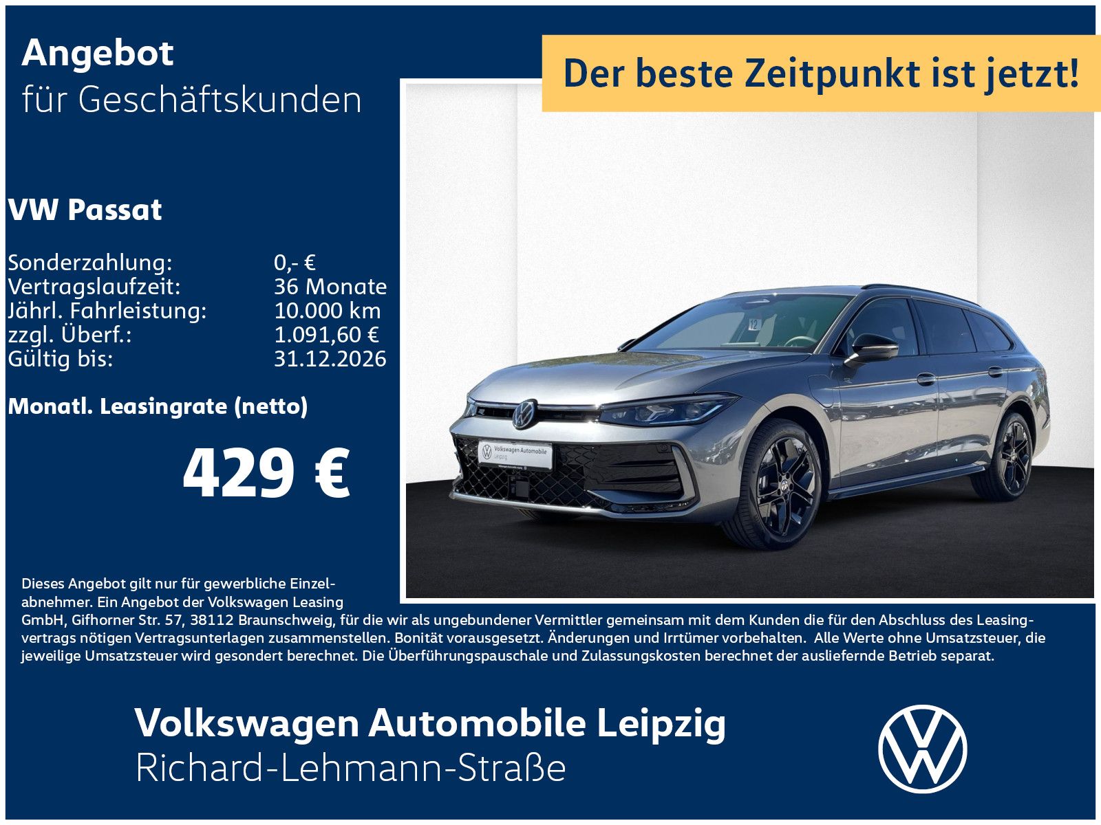 Volkswagen Passat R-Line eHybrid 200 kW Preisvorteil 12064€