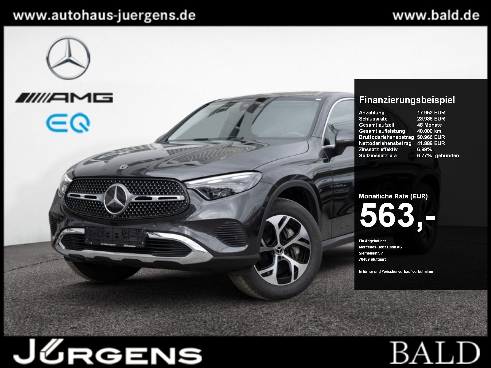 Mercedes-Benz GLC 300 de 4M Coupé Avantgarde/DIGITAL/AHK/HUD