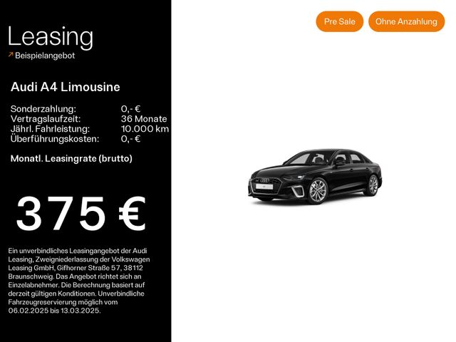 Audi A4 Limousine 45 TFSI quattro S-LINE*VIRTUAL*NAVI