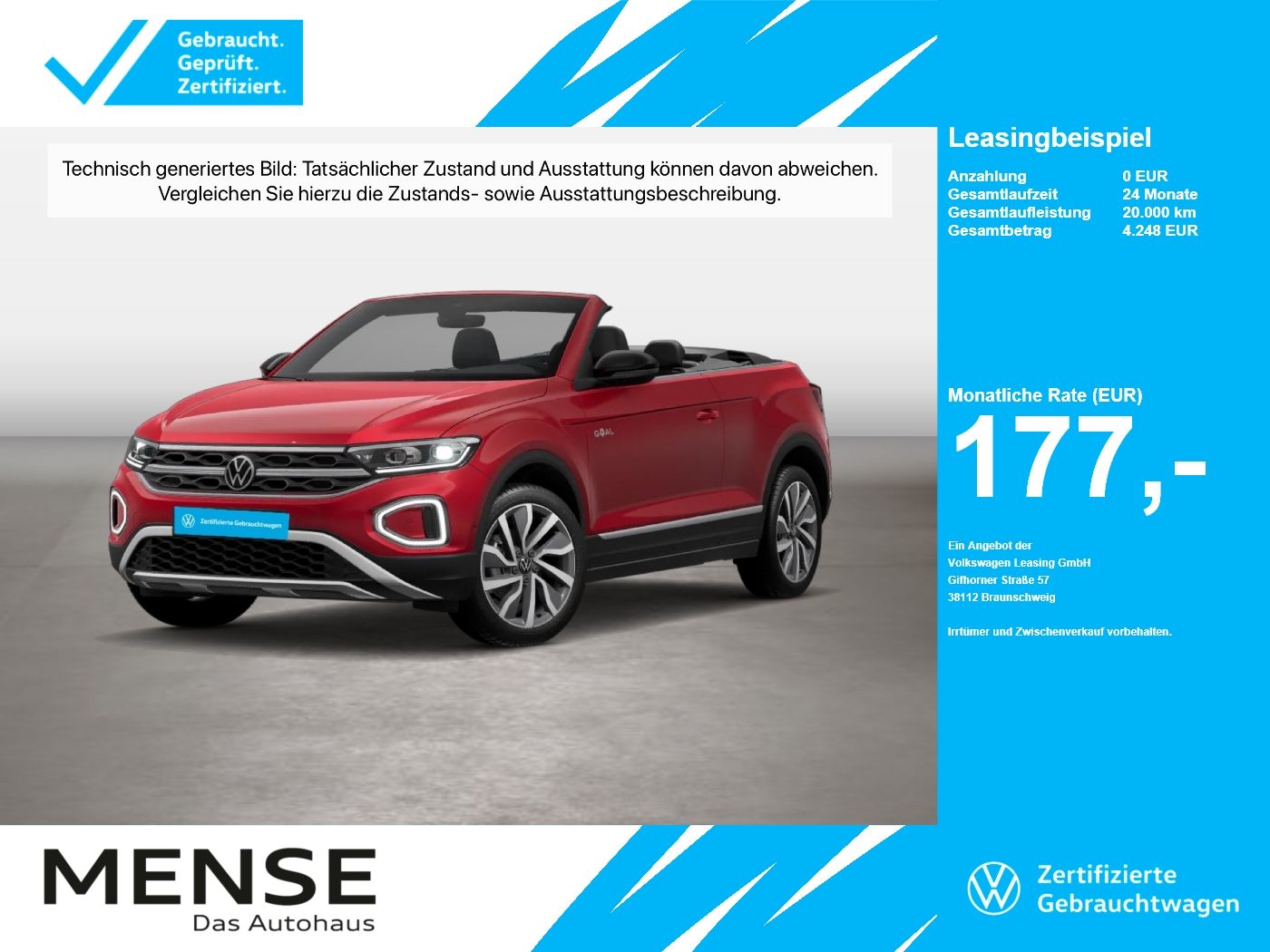 Volkswagen T-Roc Cabriolet 1.5 TSI DSG Style Goal CarPlay