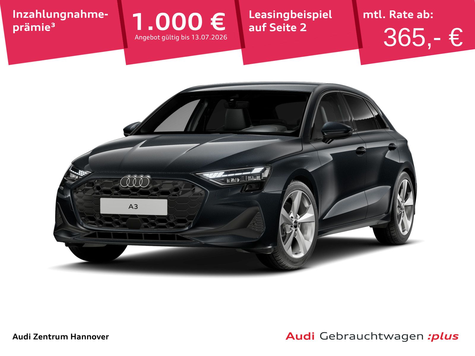 Audi A3 Sportback 30 TDI Kamera AHK Navi virtual LED