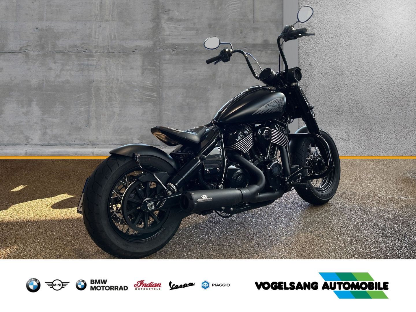 Fahrzeugabbildung Indian Chief Bobber Heckumbau, Ape Lenker, Blinkerumbau