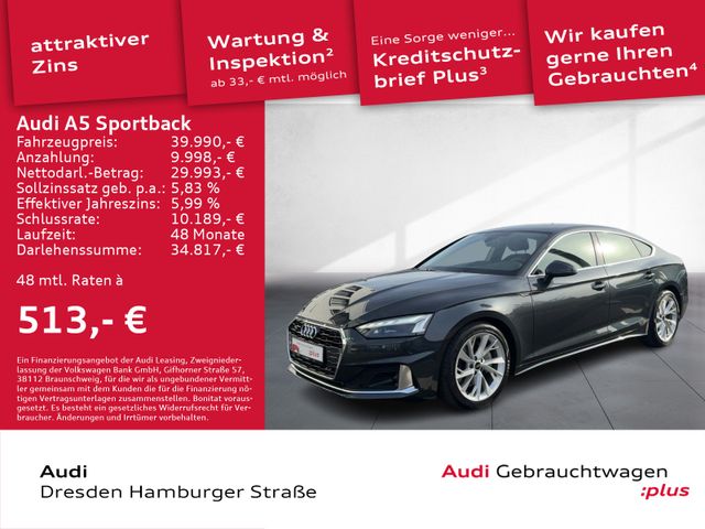 Audi A5 Sportback 40 TDI Advanced quattro Matrix Navi