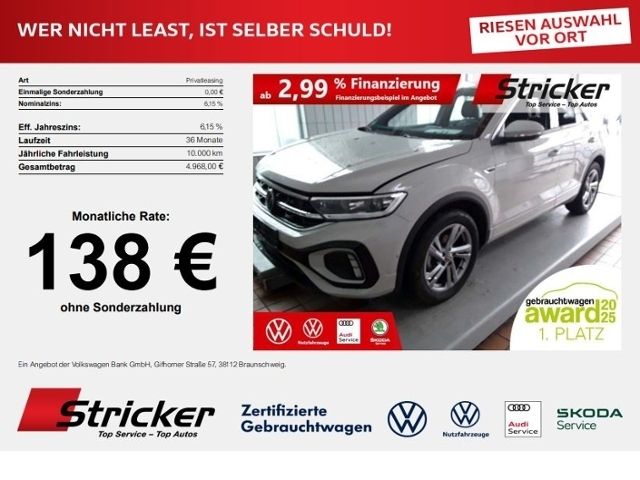 Volkswagen T-Roc R-Line 1.0TSI 138,-ohne Anzahlung ACC App-