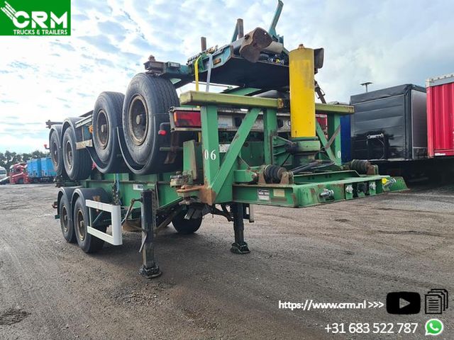 Renders 2 AXLE 20 FT CONTAINER CHASSIS  STEEL SUSP DRUM