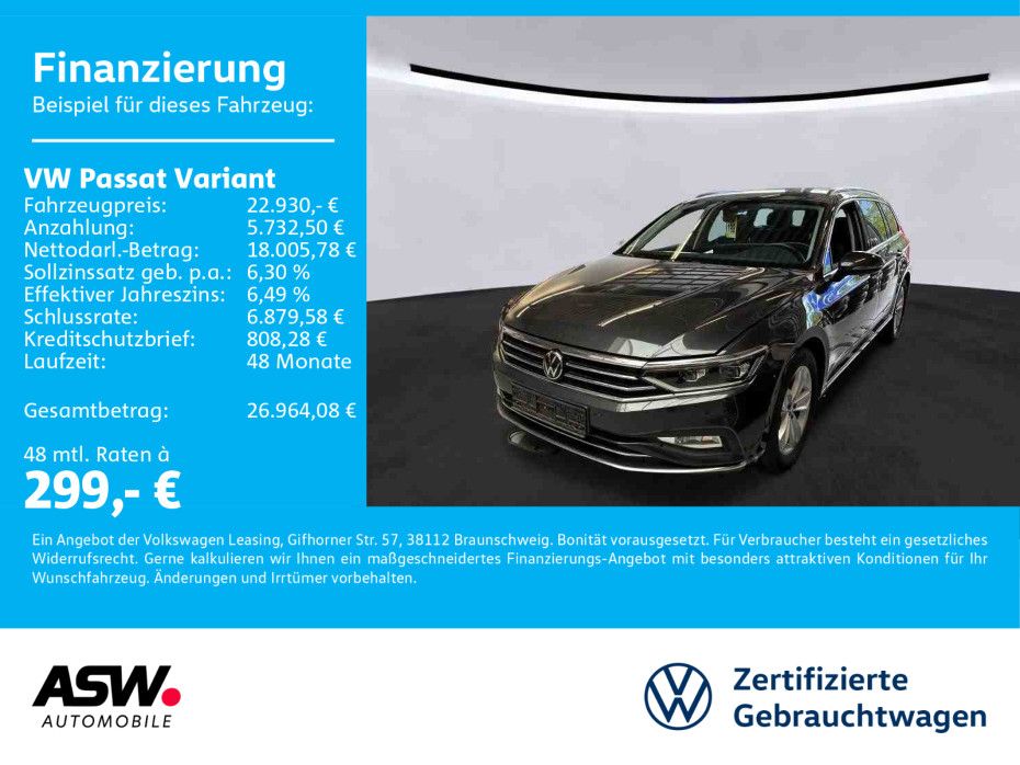 Volkswagen Passat Variant Elegance 2.0TDI LEDER AHK RFK SHZ