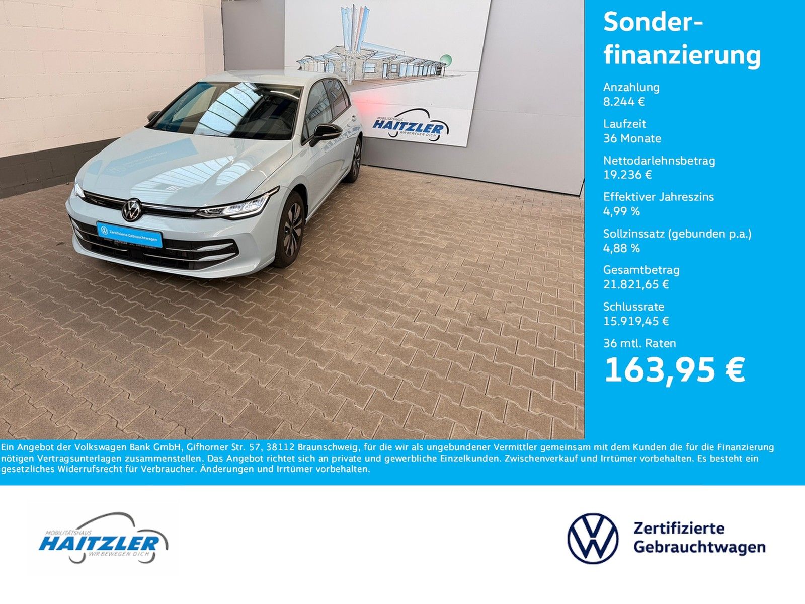 Fahrzeugabbildung Volkswagen Golf VIII Lim Goal 1.5 TSI + App + Navi + Kamera
